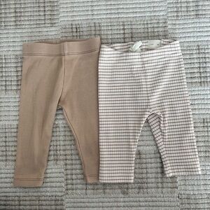 H&M Baby Leggings Set in Brown and Cream